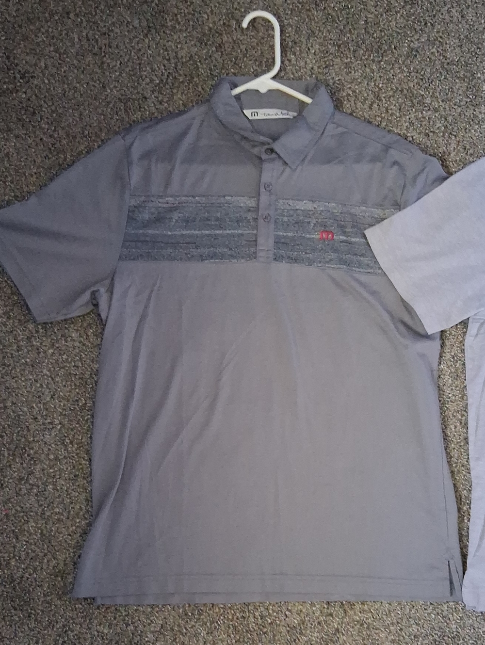 2 Travis Mathew Gray Golf Polo Shirts Large Bundle